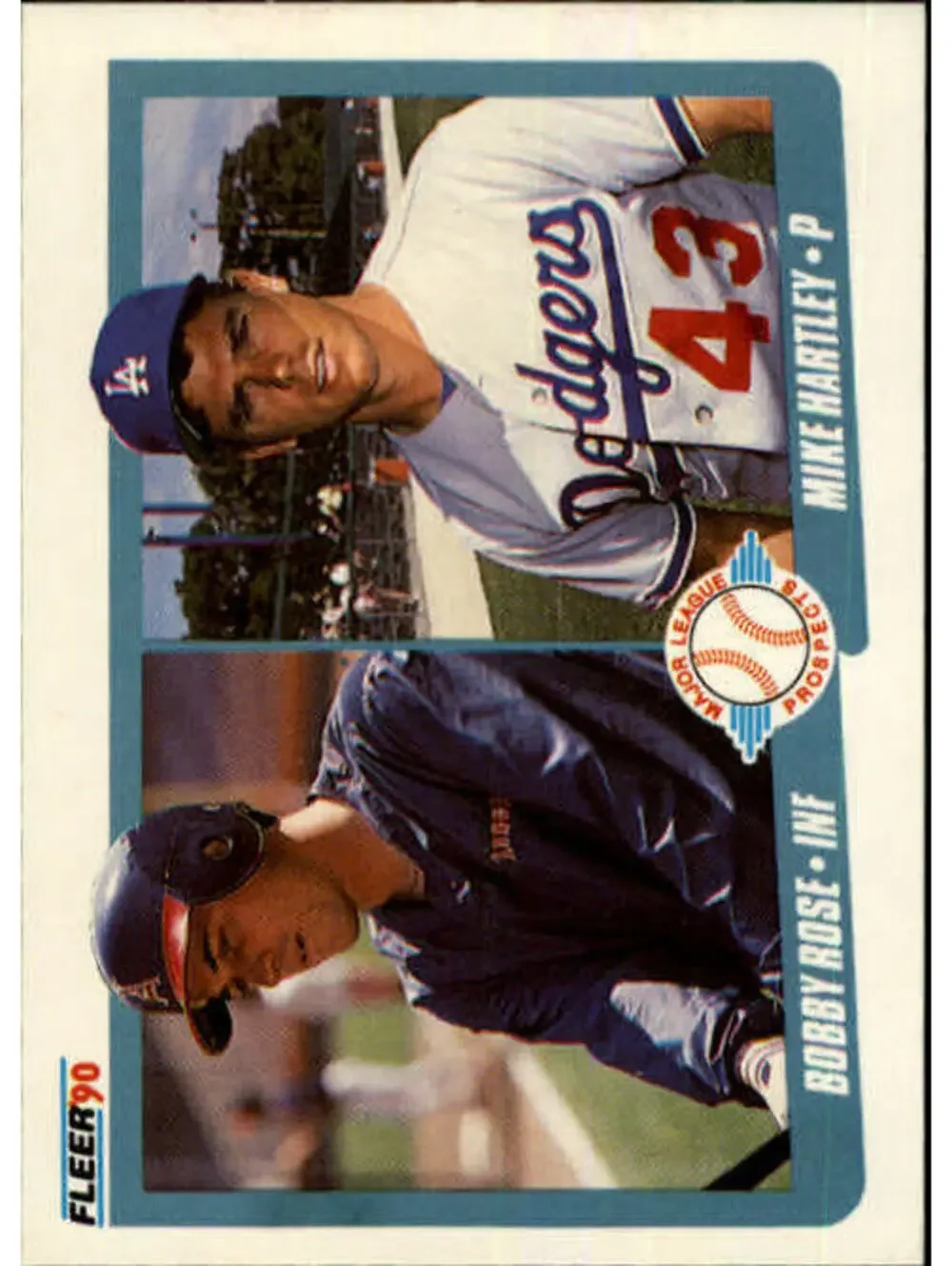 1990 Bobby Rose / Mike Hartley Fleer Baseball Card #651